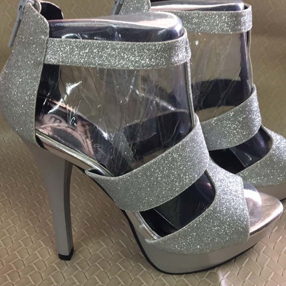 Michael Antonio Shoes - Silver Glitter Shoes